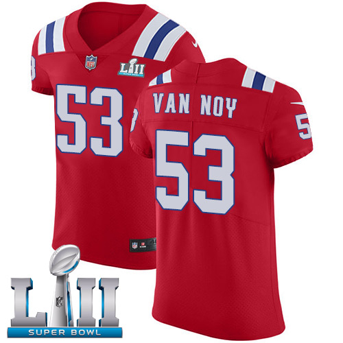 Nike Patriots #53 Kyle Van Noy Red Alternate Super Bowl LII Men's Stitched NFL Vapor Untouchable Elite Jersey